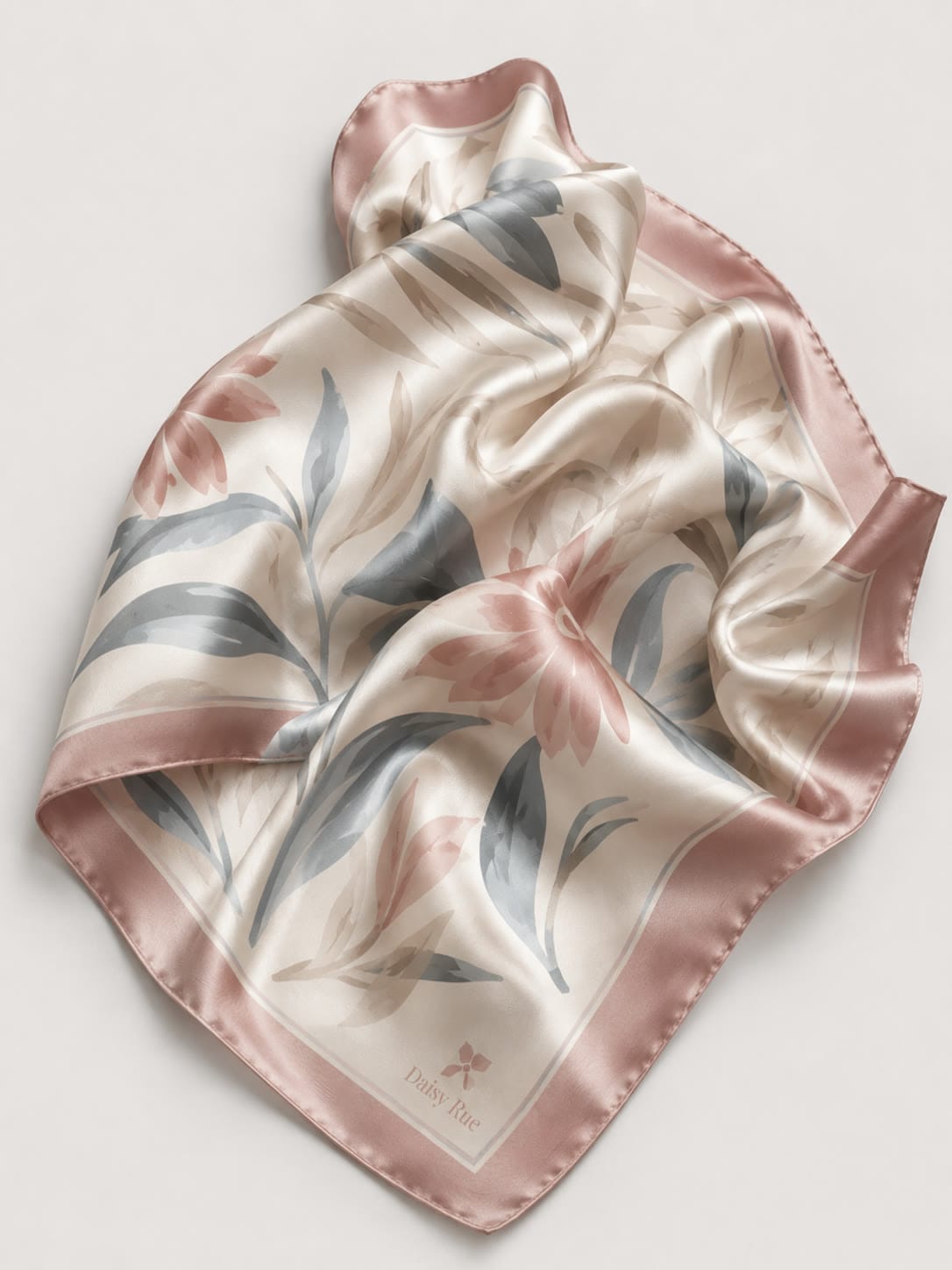 The Silk Scarf in a rose watercolour house print