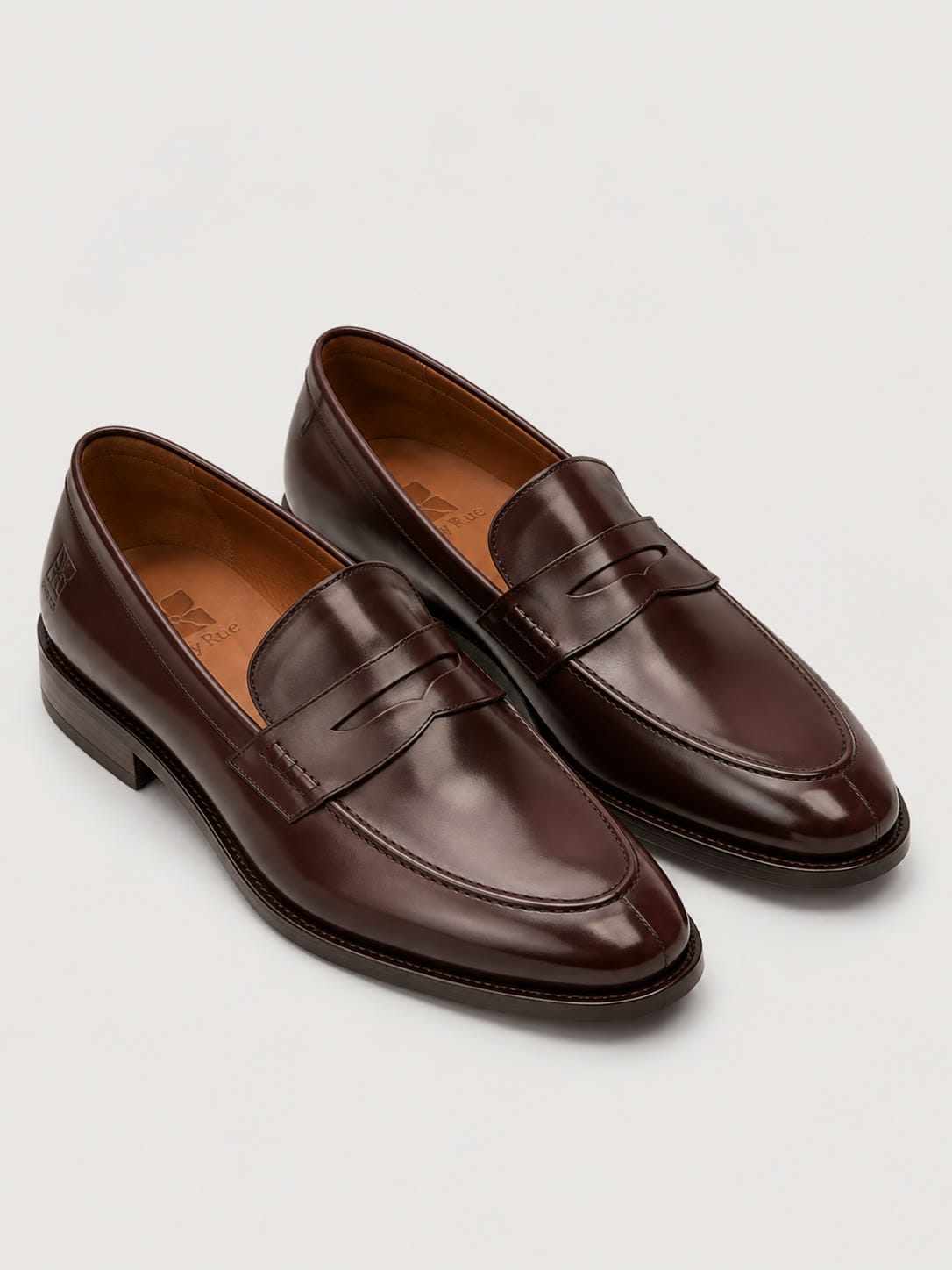 The Penny Loafer in chestnut calf on a leather sole